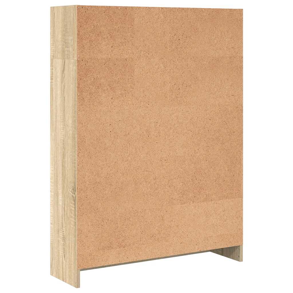 Bookcase Sonoma Oak 80x24x109 cm Engineered Wood