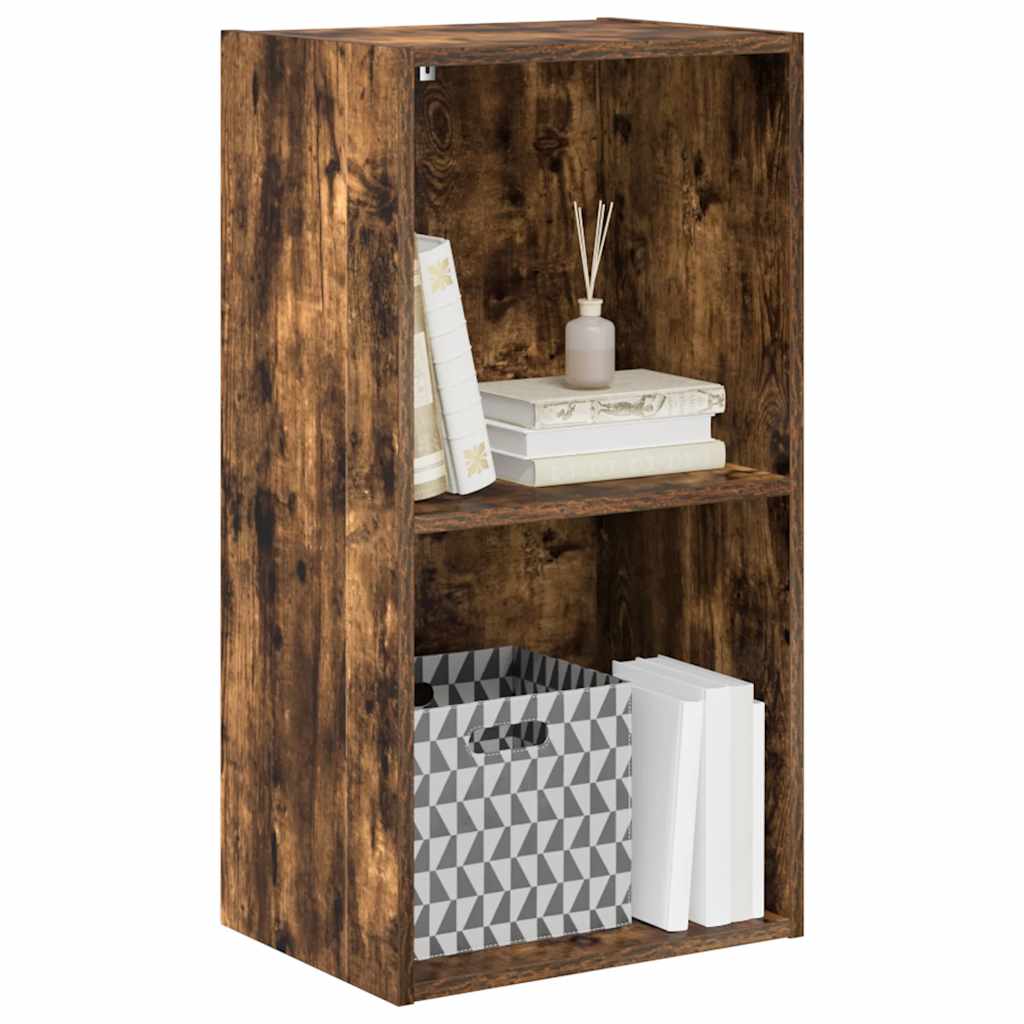 Bookcase Smoked Oak 40x30x77 cm Engineered Wood