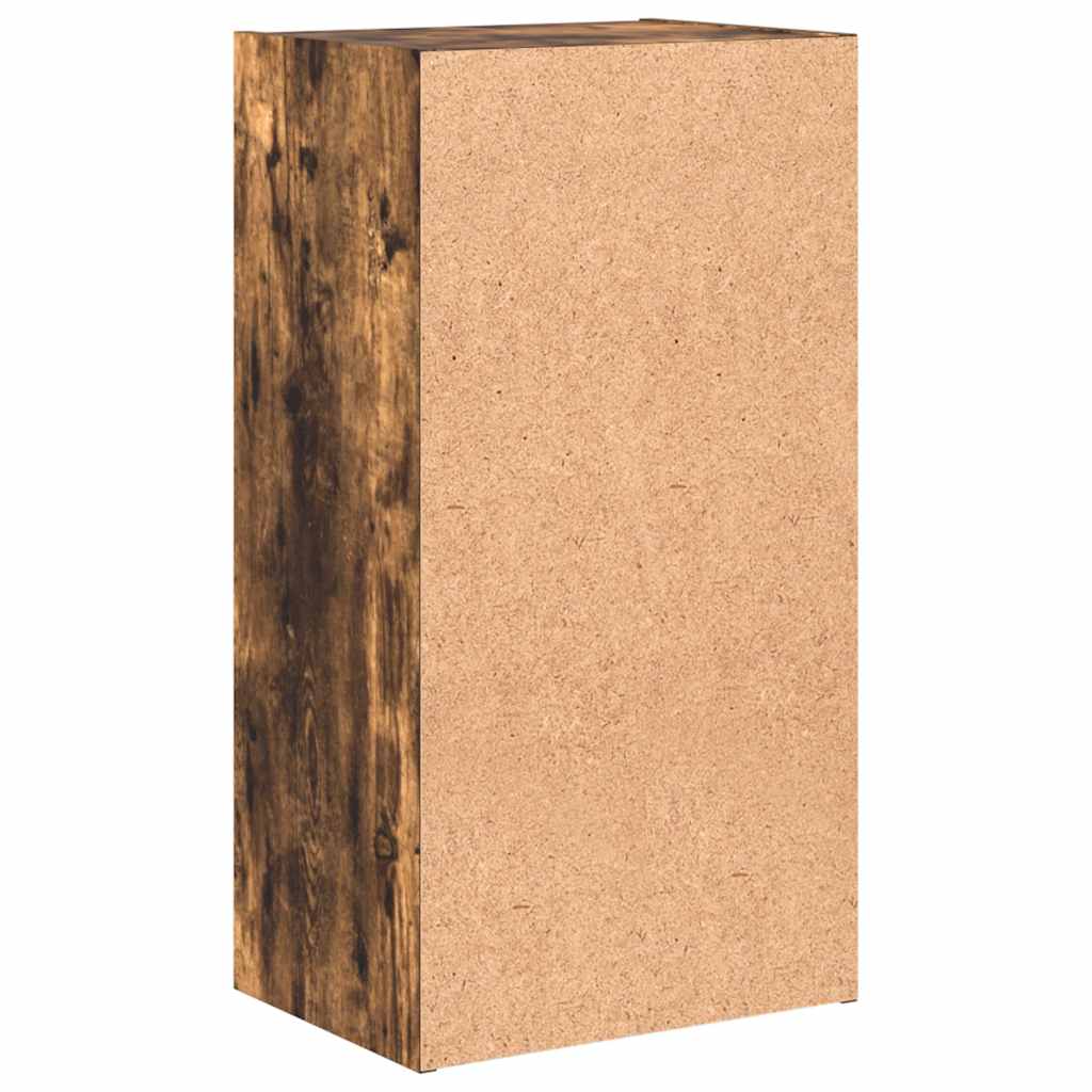 Bookcase Smoked Oak 40x30x77 cm Engineered Wood