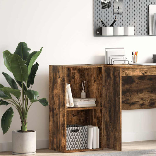 Bookcase Smoked Oak 40x30x77 cm Engineered Wood