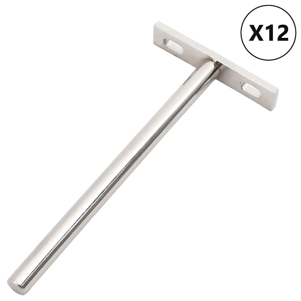 Floating Shelf Brackets 12pcs Invisible Ø10x150 mm Carbon Steel