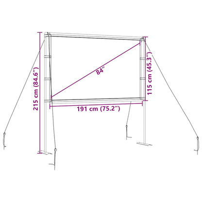 Projection Screen with Stands 84 Inch 16:9