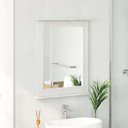 Mirror with Mirror VIGO White 55.5 x 5 x 70 cm Solid pine wood