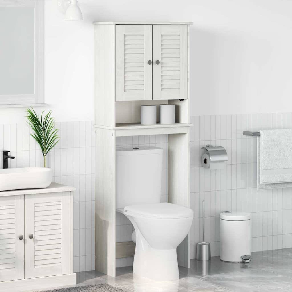 Toilet Cabinet VIGO White and Antique White 60 x 27 x 161 cm