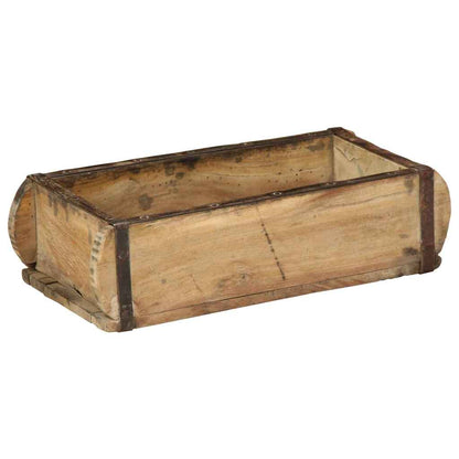 Tray with Storage Brown 30 x 15 x 9 cm Solid Reclaim Wood