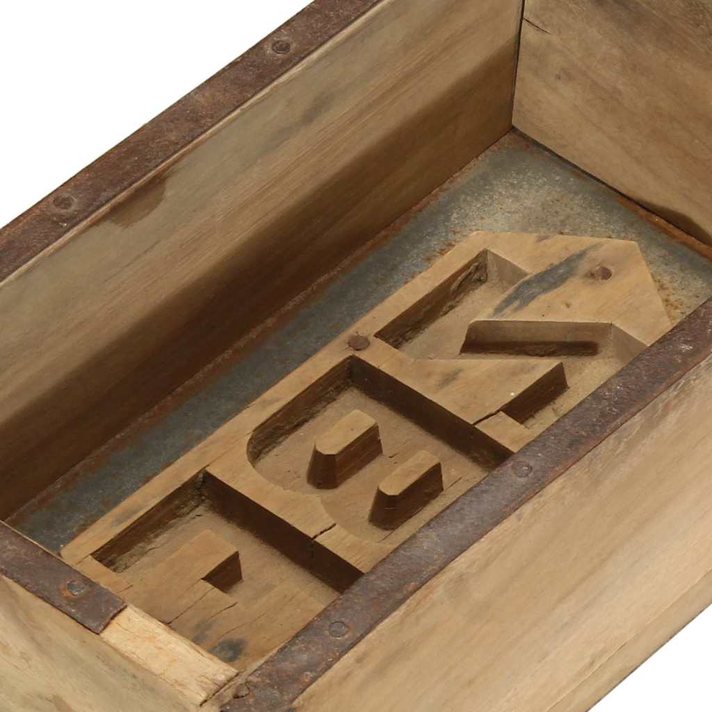 Tray with Storage Brown 57 x 15 x 9 cm Solid Reclaim Wood