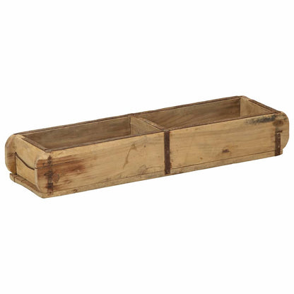 Tray with Storage Brown 57 x 15 x 9 cm Solid Reclaim Wood