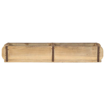 Tray with Storage Brown 57 x 15 x 9 cm Solid Reclaim Wood