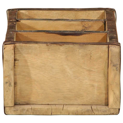 Tray with Storage 4 pcs Brown 30 x 14 x 9 cm Solid Reclaim Wood