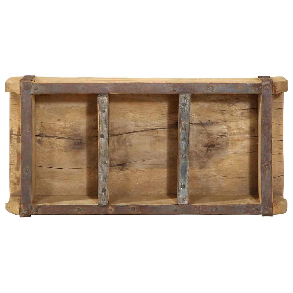Tray with Storage 4 pcs Brown 30 x 14 x 9 cm Solid Reclaim Wood