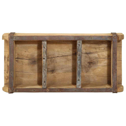 Tray with Storage 4 pcs Brown 30 x 14 x 9 cm Solid Reclaim Wood