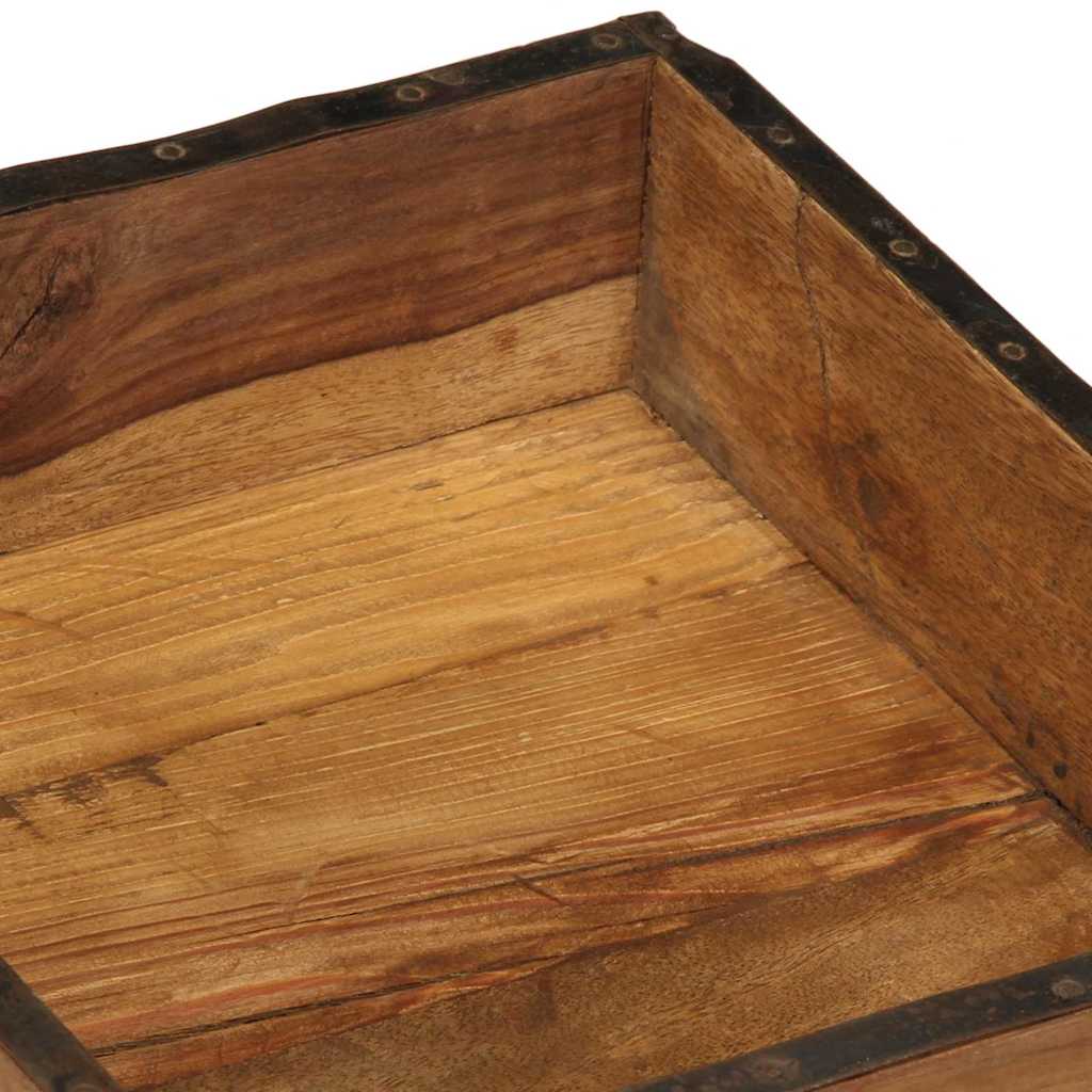 Tray with Storage Brown 29 x 31 x 10 cm Solid Reclaim Wood