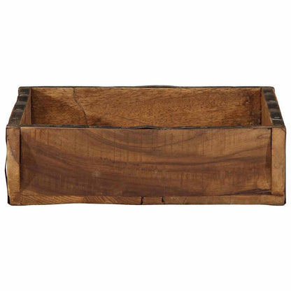 Tray 4 pcs Brown 29 x 31 x 10 cm Solid Reclaim Wood