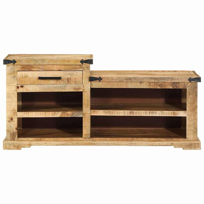 Bench with Drawer Brown 110 x 35 x 50 cm Rough Mango