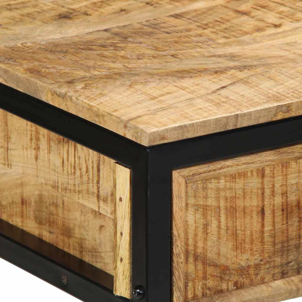 Writing Desk Brown 105 x 50 x 75 cm Solid Mango Wood and Metal