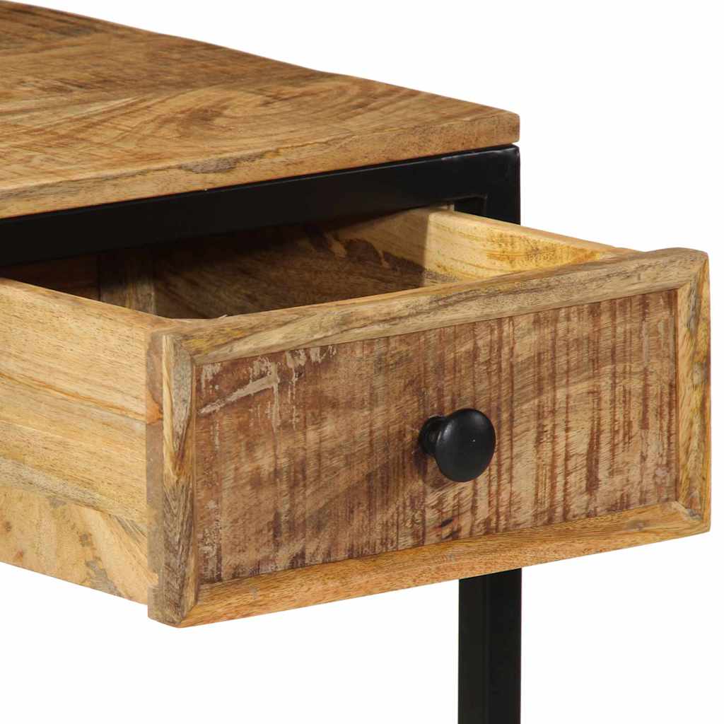 Writing Desk Brown 105 x 50 x 75 cm Solid Mango Wood and Metal