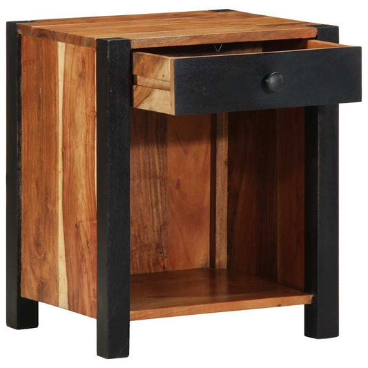 Bedside Cabinet Brown 40 x 35 x 50 cm Solid Acacia Wood
