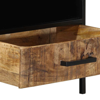 Coffee Table Brown 90 x 50 x 40 cm Solid Mango Wood and Metal