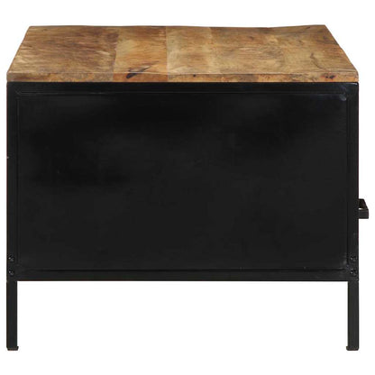 Coffee Table Brown 90 x 50 x 40 cm Solid Mango Wood and Metal
