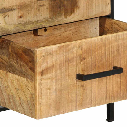 Bedside Cabinet Brown and Black 40 x 35 x 50 cm