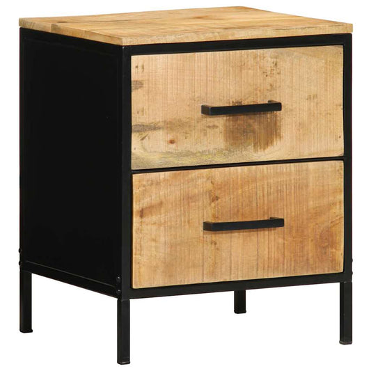 Bedside Cabinet Brown and Black 40 x 35 x 50 cm