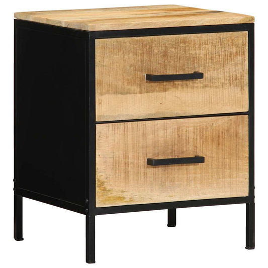 Bedside Cabinet Brown and Black 40 x 35 x 50 cm