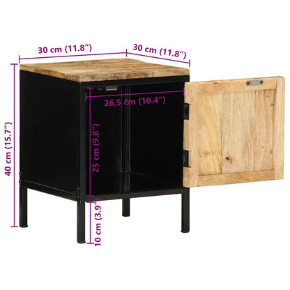 Bedside Cabinet Brown and Black 30 x 30 x 40 cm