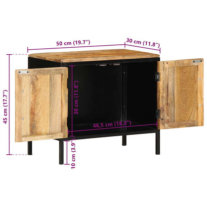 Bedside Cabinet Brown and Black 50 x 30 x 45 cm