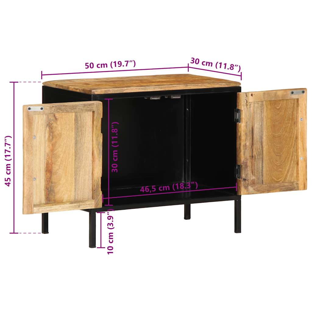 Bedside Cabinet 2 pcs Brown and Black 50 x 30 x 45 cm