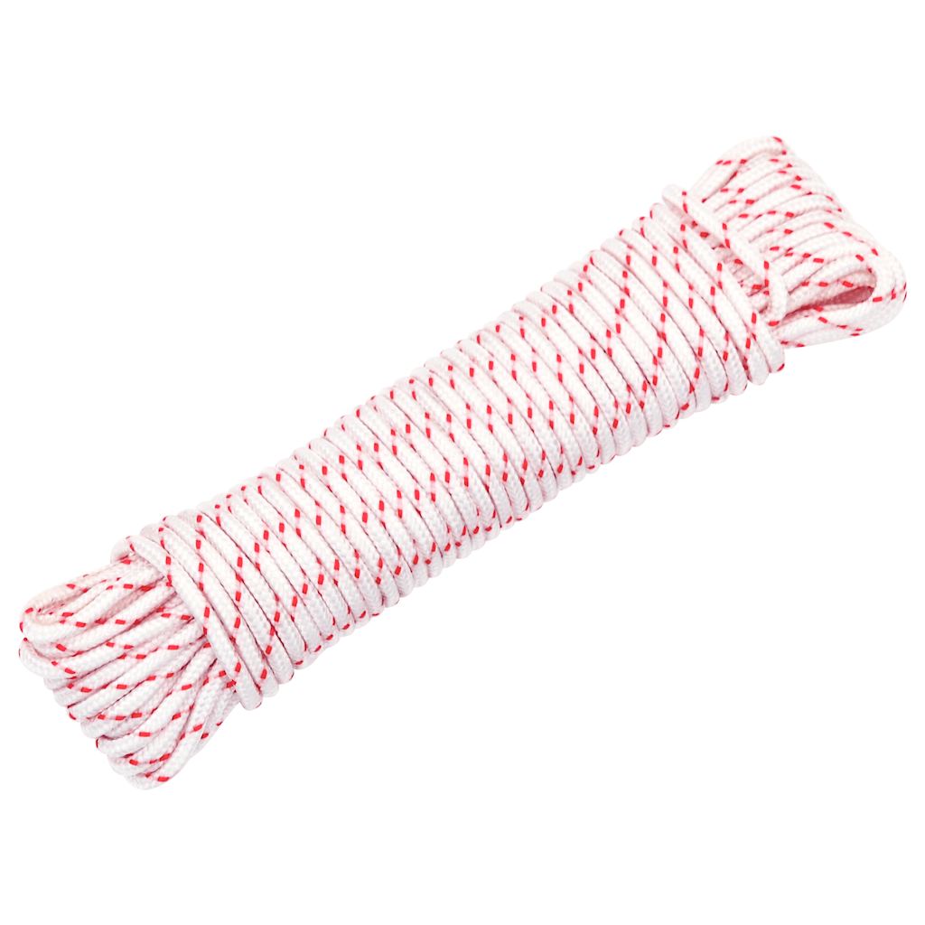 Pull Starter Cord White and Red Ø3 mm 10 m Nylon