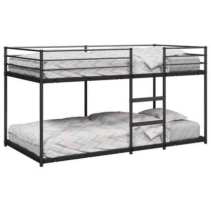 Bunk Bed without Mattress Black 100x190 cm Steel