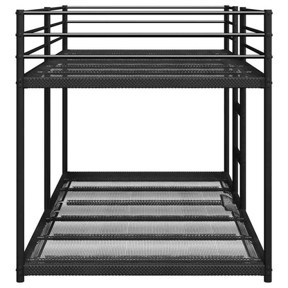 Bunk Bed without Mattress Black 107x203 cm Steel