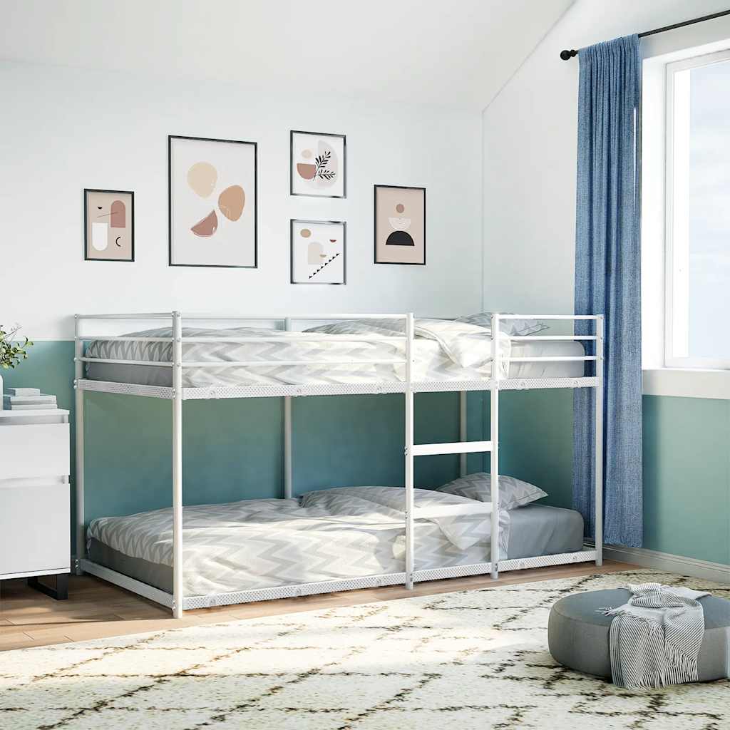 Bunk Bed without Mattress White 107x203 cm Steel
