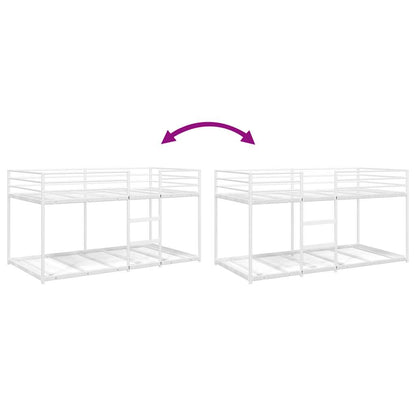 Bunk Bed without Mattress White 107x203 cm Steel
