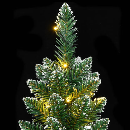 Artificial Slim Christmas Tree Green and white PVC Slim