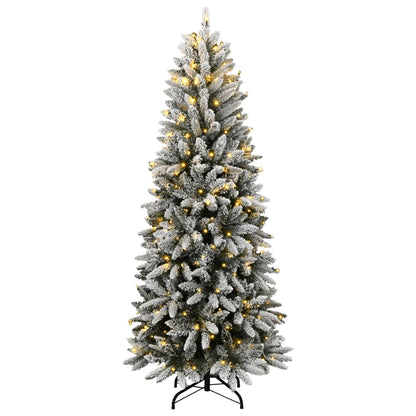 Artificial Christmas Tree Green and White PVC Medium