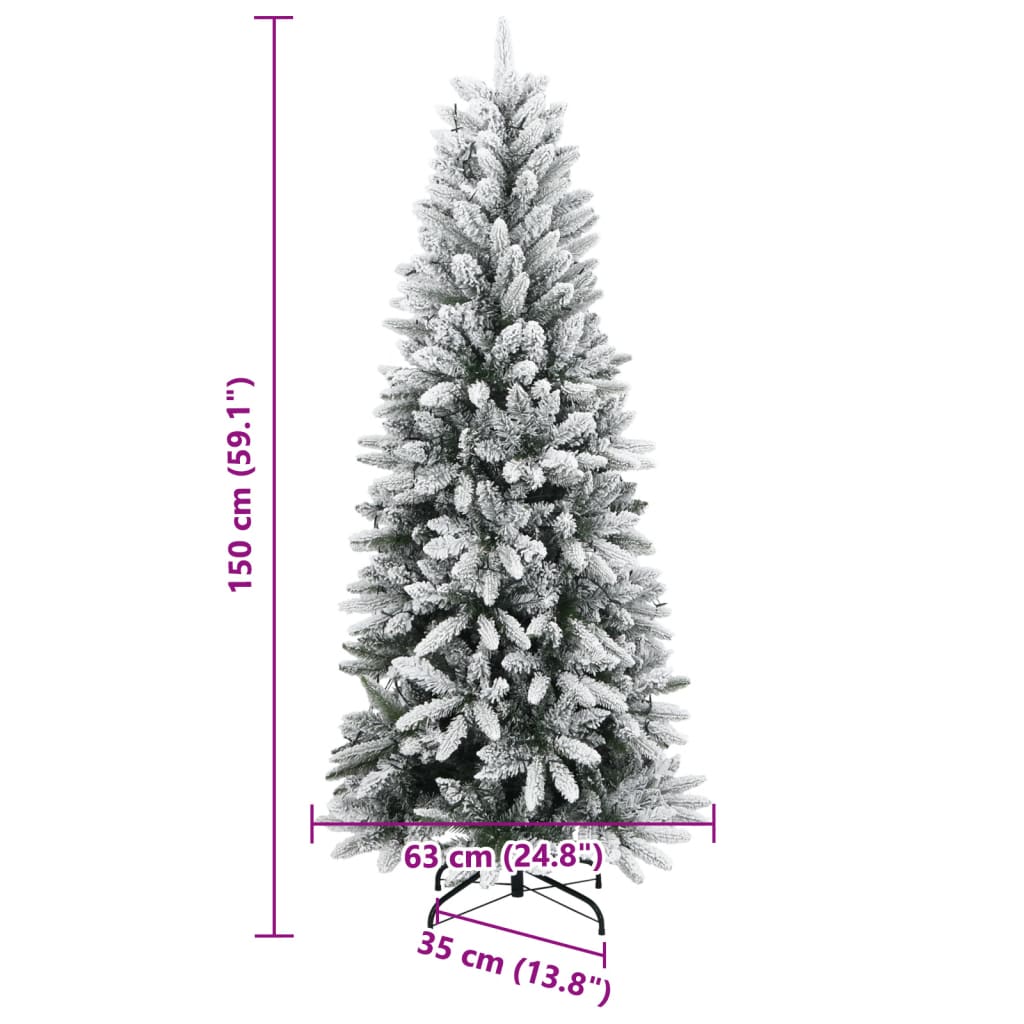 Artificial Christmas Tree Green and White PVC Medium