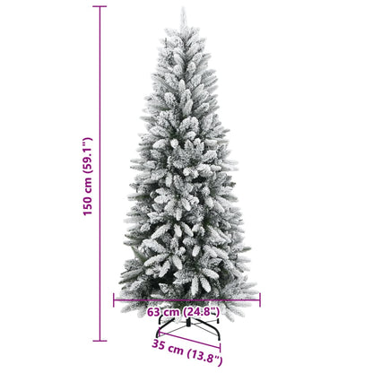 Artificial Christmas Tree Green and White PVC Medium