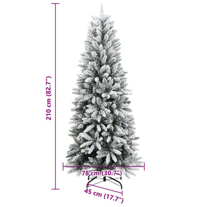 Artificial Christmas Tree Green and White PVC, PE, Steel Large