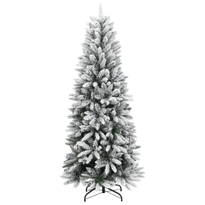 Artificial Christmas Tree Green and White PVC, PE, Steel Large