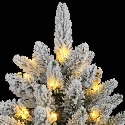 Artificial Christmas Tree Green and White PVC, PE, Steel Large