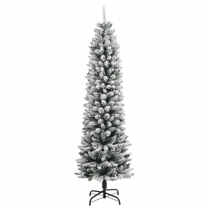 Christmas Tree | Green and white | PVC, PE, Steel | Tall and slim