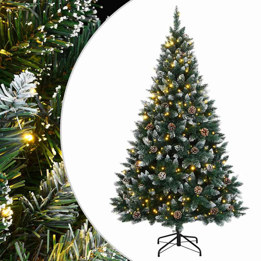 Artificial Christmas Tree Green and white PVC, steel 47.2 in