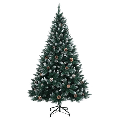 Artificial Christmas Tree Green and White PVC, Steel 71 in