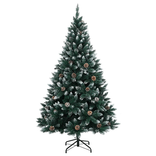 Artificial Christmas Tree Green and White PVC, Steel 71 in
