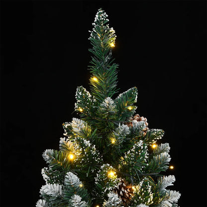 Artificial Christmas Tree Green and White PVC, Steel 71 in