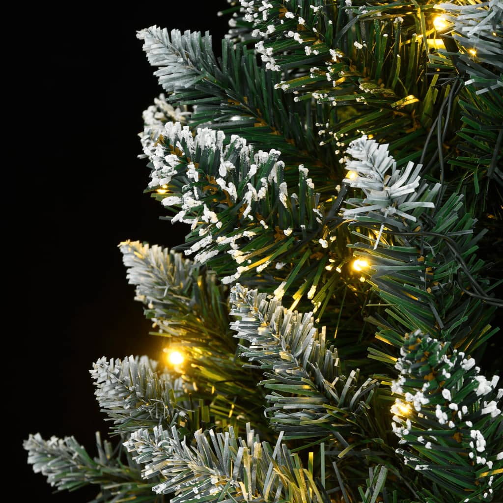 Artificial Christmas Tree Green and White PVC, Steel 71 in
