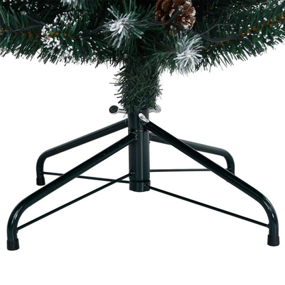 Artificial Christmas Tree Green and white PVC, Steel Slim