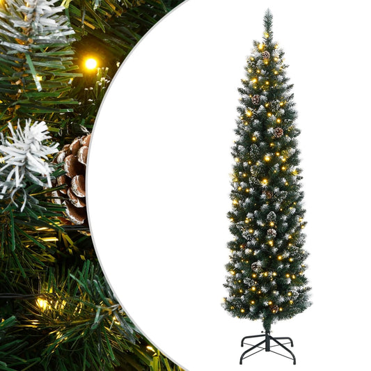Artificial Christmas Tree Green PVC 70.9 in Decorative Inlays