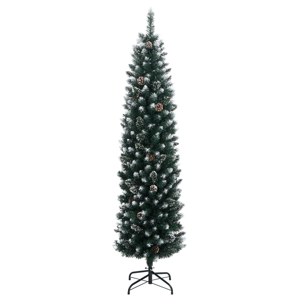 Artificial Christmas Tree Green PVC 70.9 in Decorative Inlays